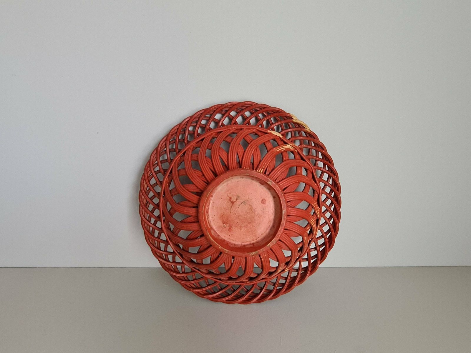 photo furniture Ceramic Fruit Basket Or Pocket Tray/ 70s / French Ceramics / Artisanal Work / France / 20th Century