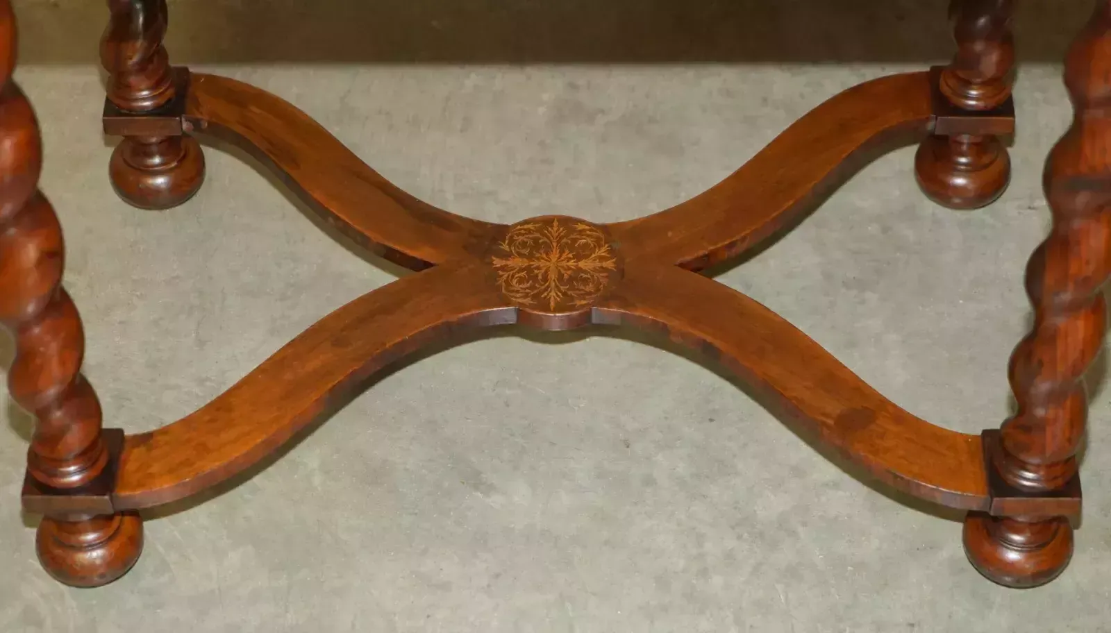 Antique William & Mary Style Restored Seaweed Marquetry Single Drawer Table Desk photo buy