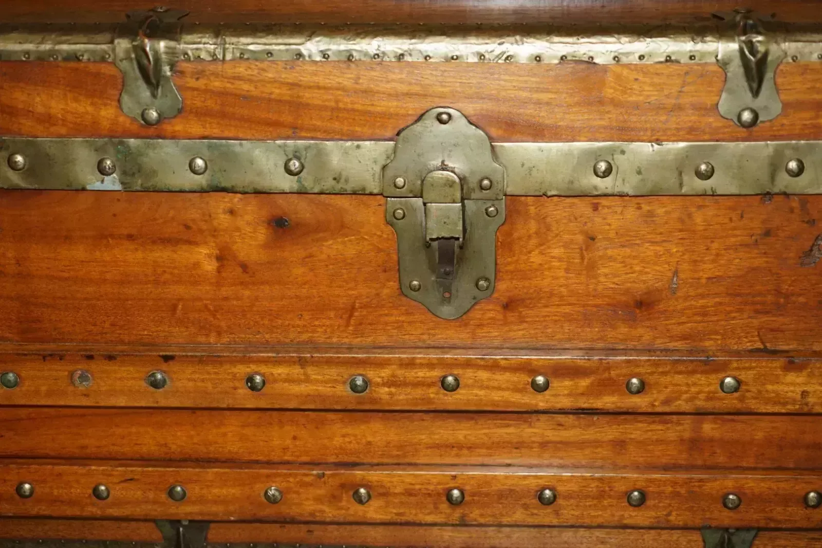 Exquisite Antique Circa 1900 Chinese Export Camphor Wood Steamer Luggage Trunk photo buy