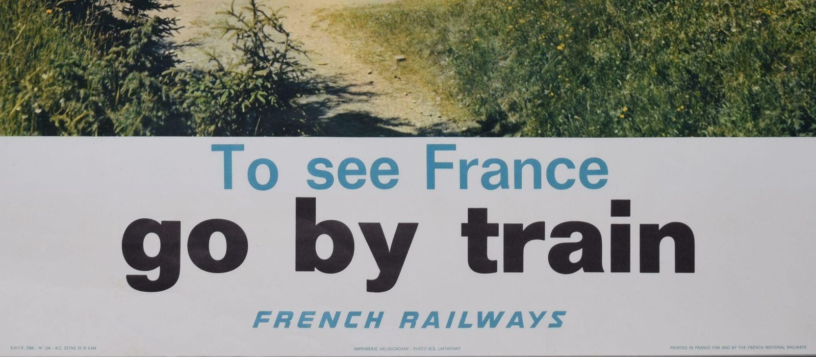The French Alps   To See France, Go By Train Original Vintage Travel Poster photo 425.0
