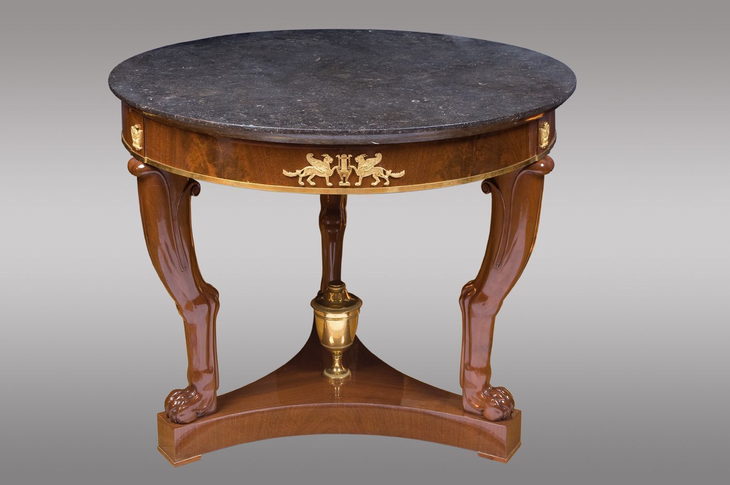 19th Century. French Mahogany Center Table