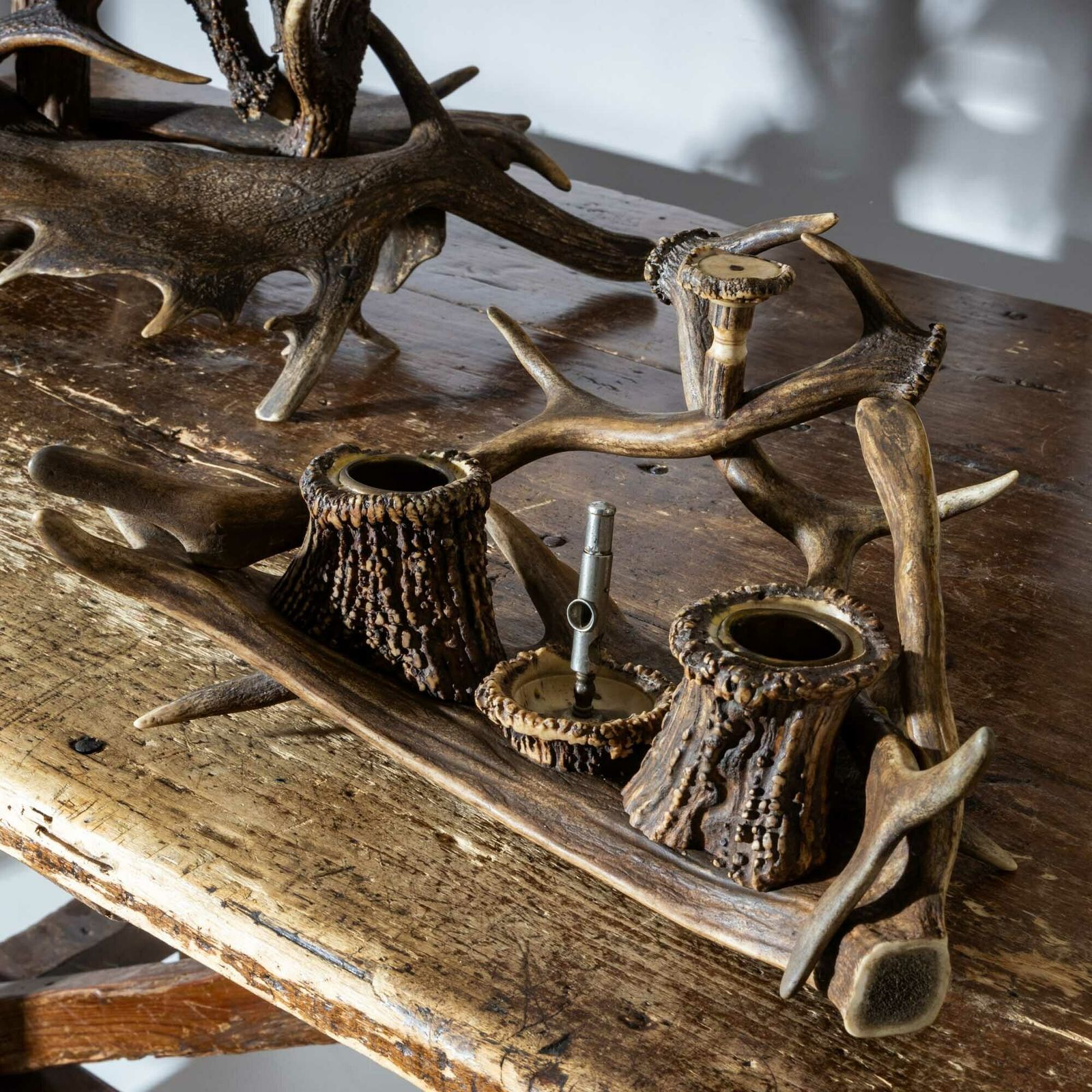 Smoking Desk Set With Antlers, Germany, Early 20th Century photo buy