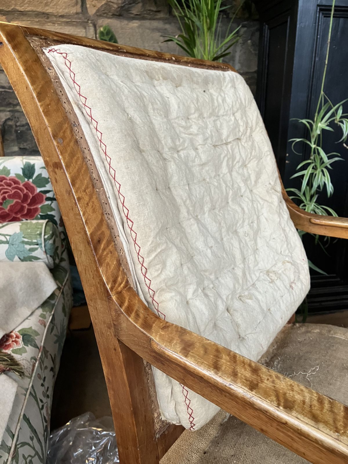 Continental Biedermeier Satinwood Library Chair photo buy