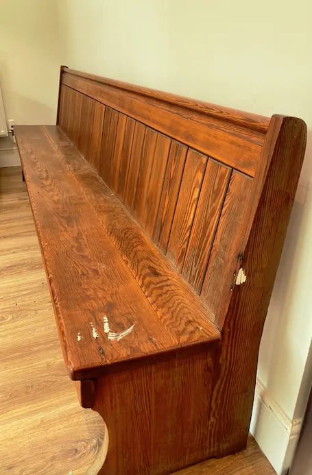 Vintage Solid Wood Church Pew photo furniture