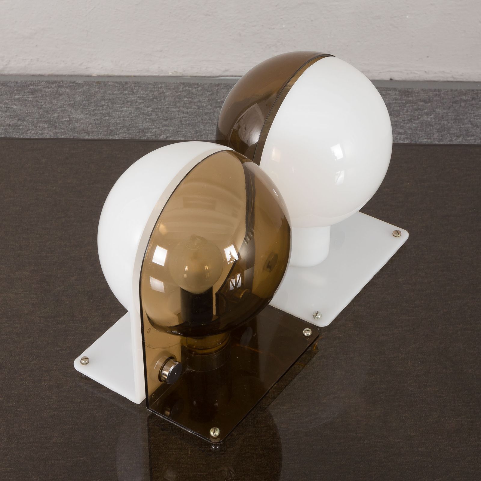 photo for sale Pair Of Sirio Table Lamps By Sergio Brazzoli & Ermanno Lampa For Guzzini, Italy, 1970s