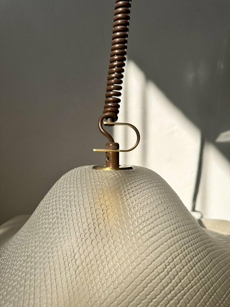 Mid Century Opaline Glass Pendant From Peill & Putzler, 1970s photo 1935.0