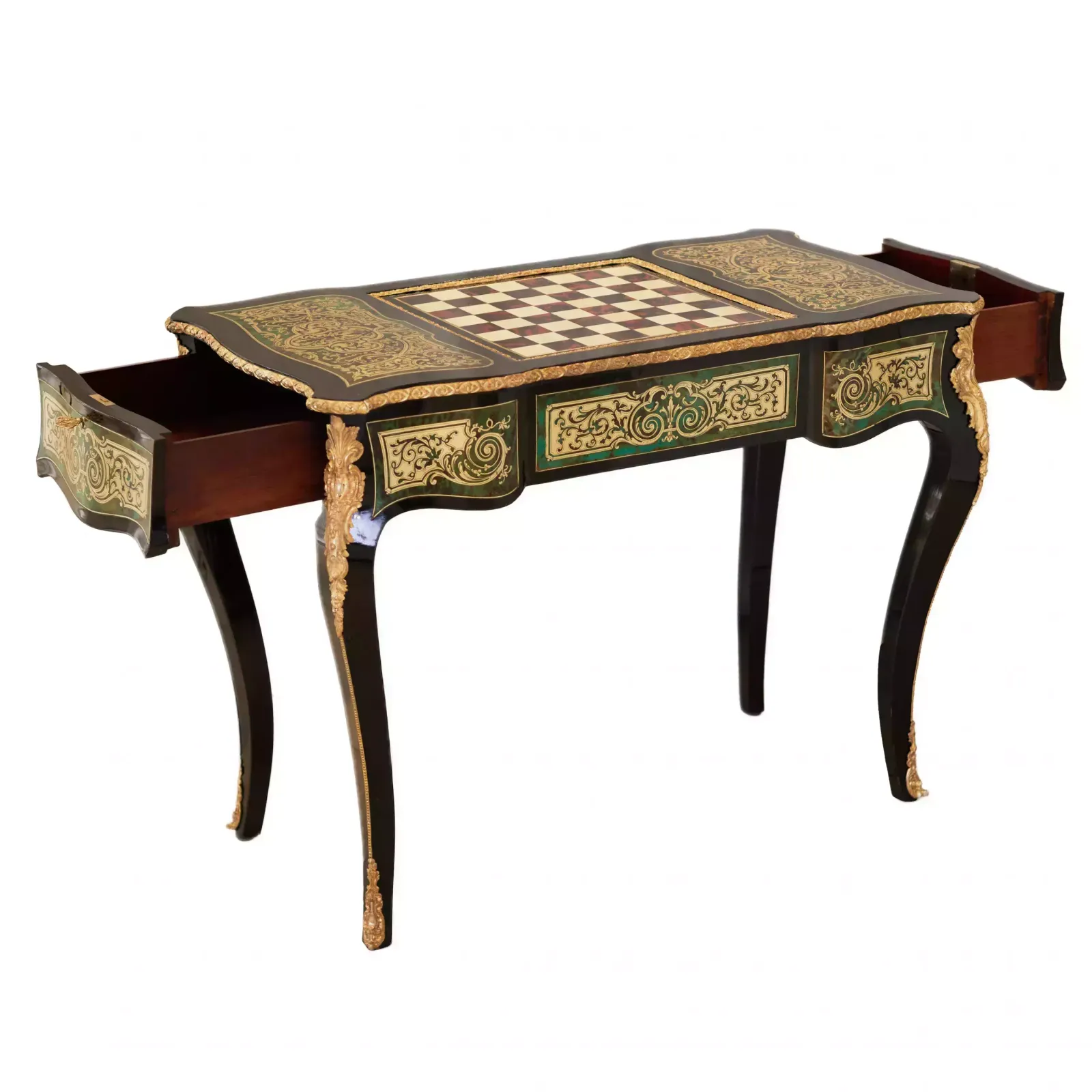 Game Chess Table In Boulle Style. France. Turn Of The 19th 20th Century. photo vinterior