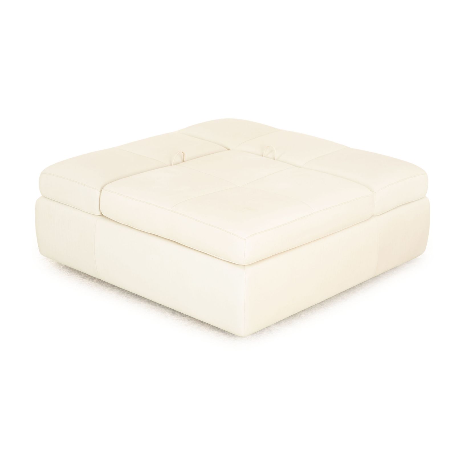 Fauteuil FSM Square Up en cuir blanc et gris, fonction manuelle photo for sale