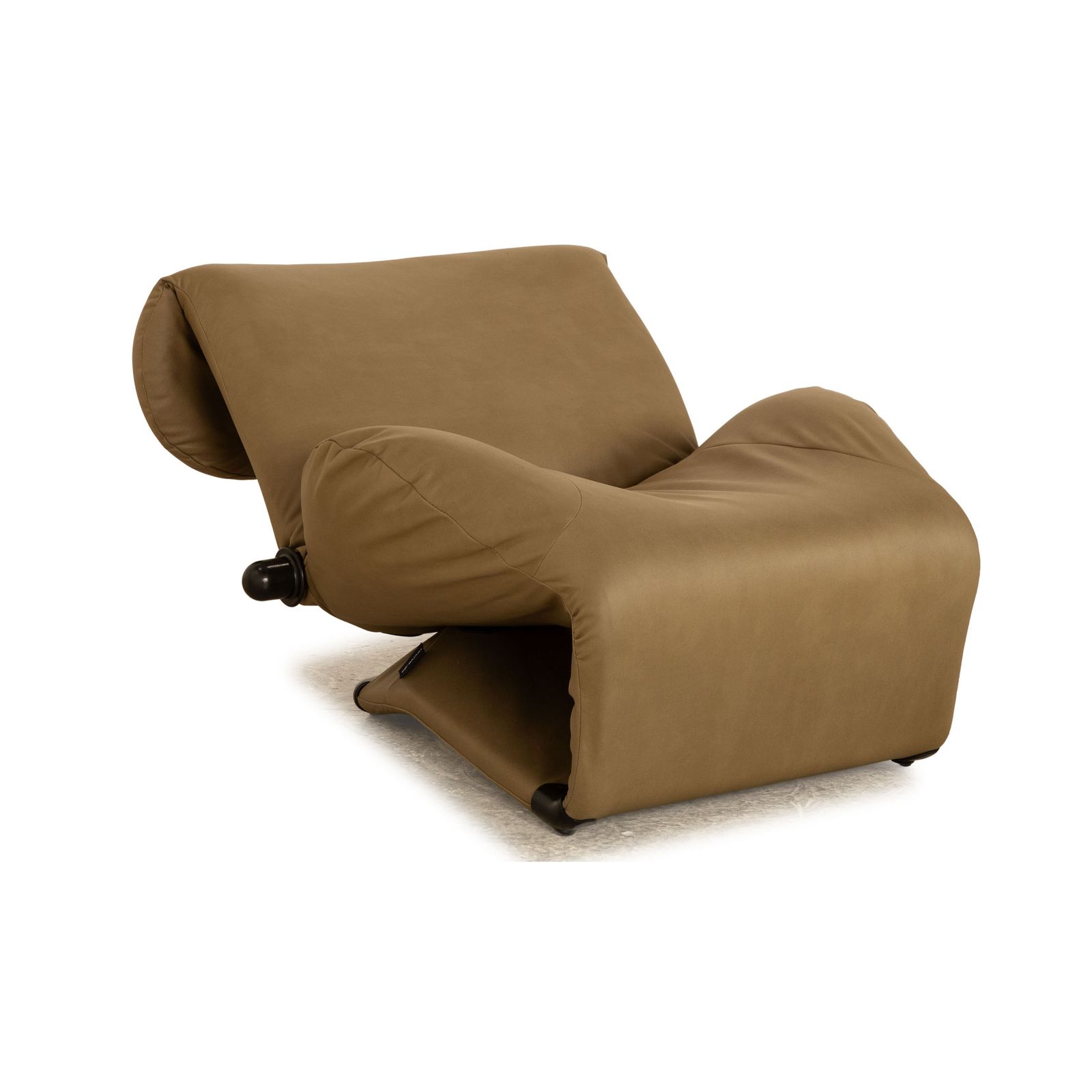 Fauteuil Cassina Wink en tissu vert olive rouge, nouvelle housse en cuir vegan microfibre photo buy