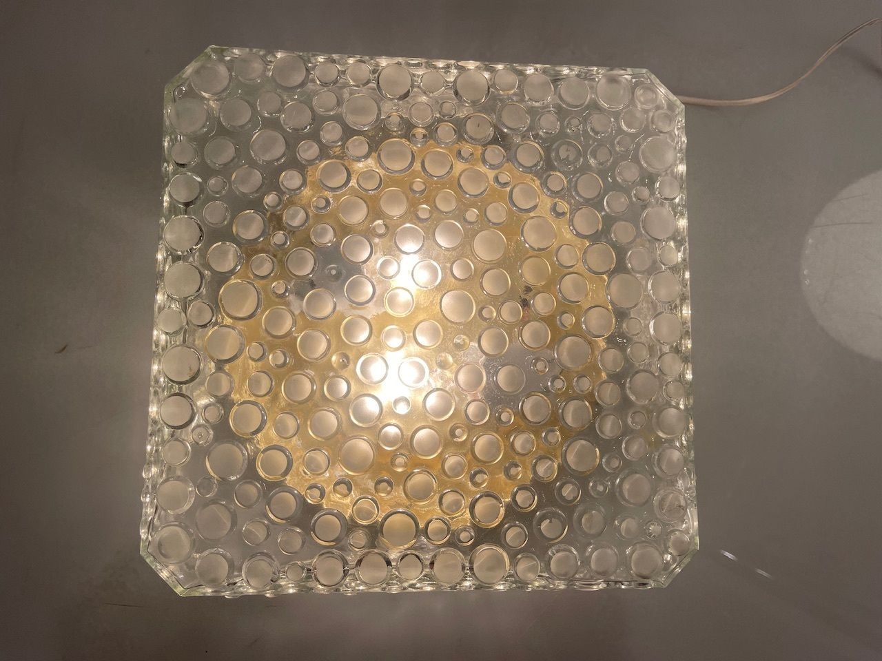 Mid Century Bubble Hustadt Crystal Glass Sconces Set Of 2 photo for sale