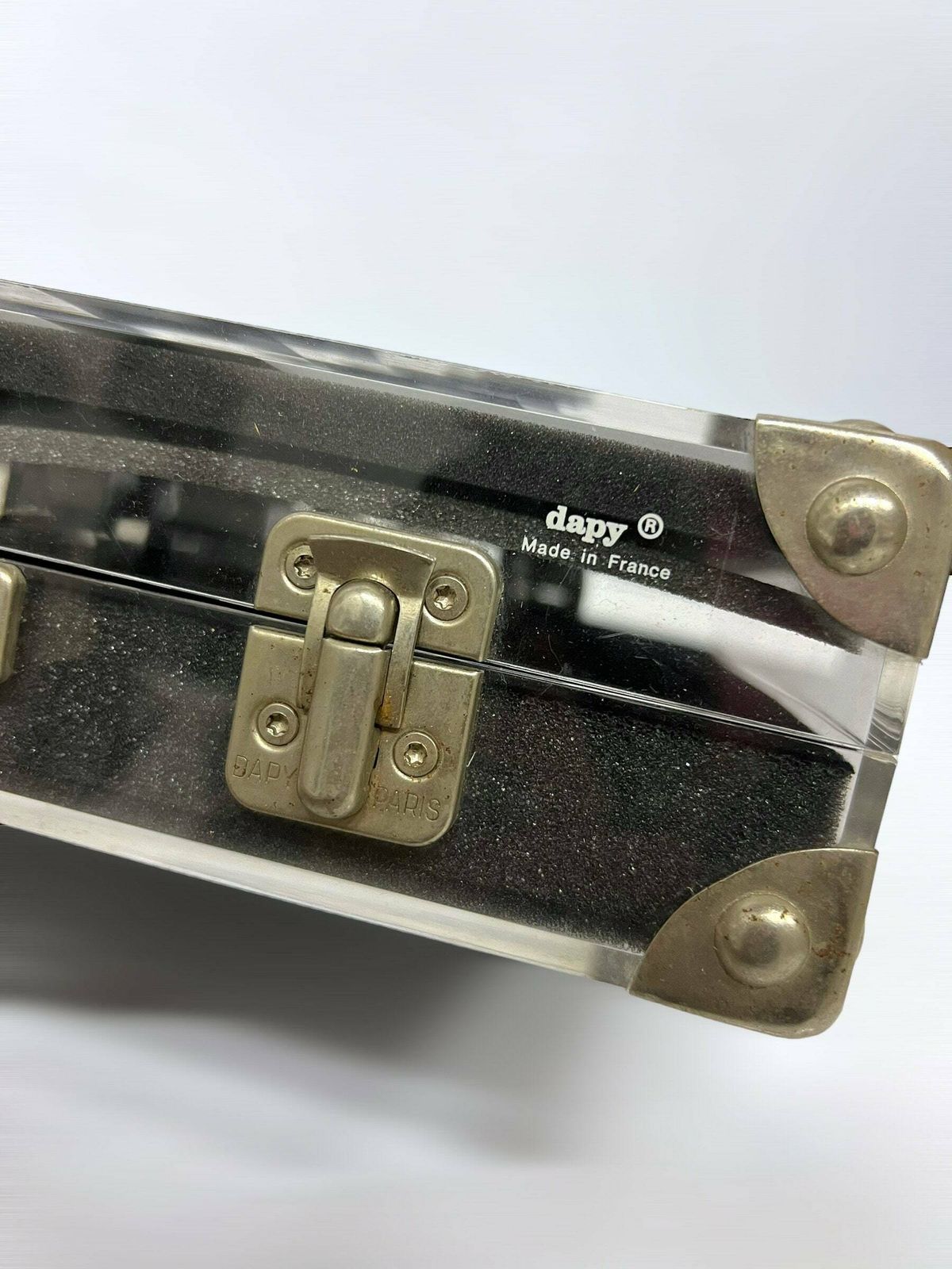 Vintage Dapy Paris Chess Game, Translucent Acrylic Design Briefcase, Postmodern Travel Case, Rare Design Chess Collectible Gift photo Home Decor