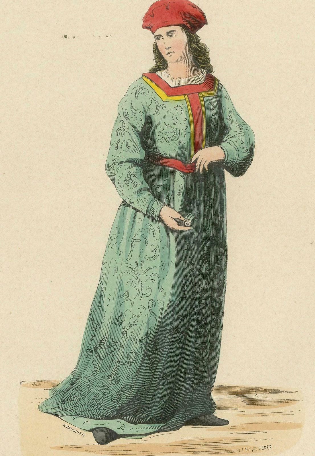 Aristocratic Elegance In The Court Of King Henry VI: A Noble Lord Dressep Up