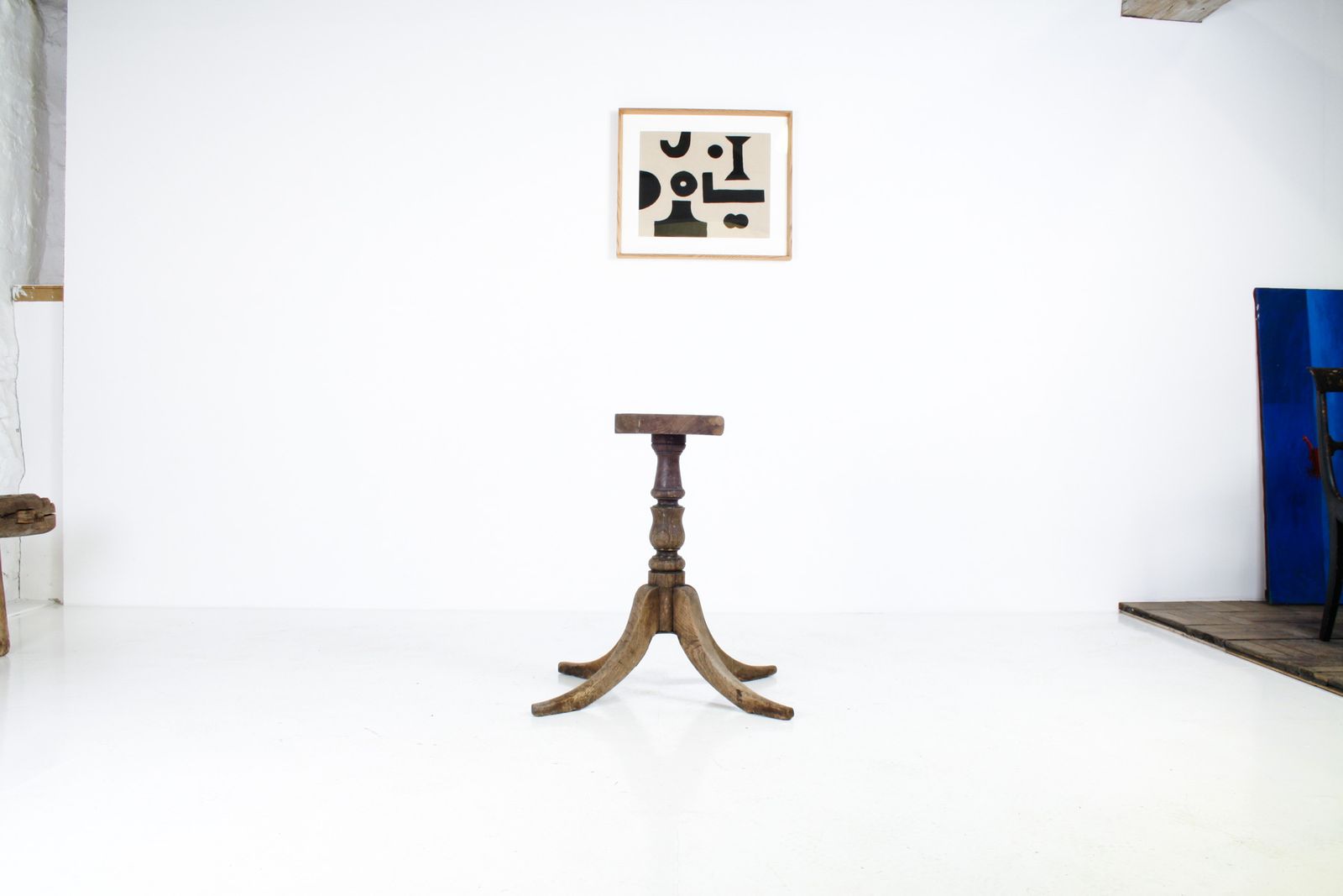 French Oak Plinth Pedastal Table, Decorative Plant Stand Or Sculpture Display photo furniture