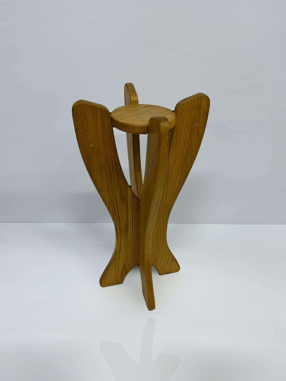 Scandinavian Design Plant Table, Vintage Side Table, Mcm Design Pedestal, Mid Century Modern Furniture