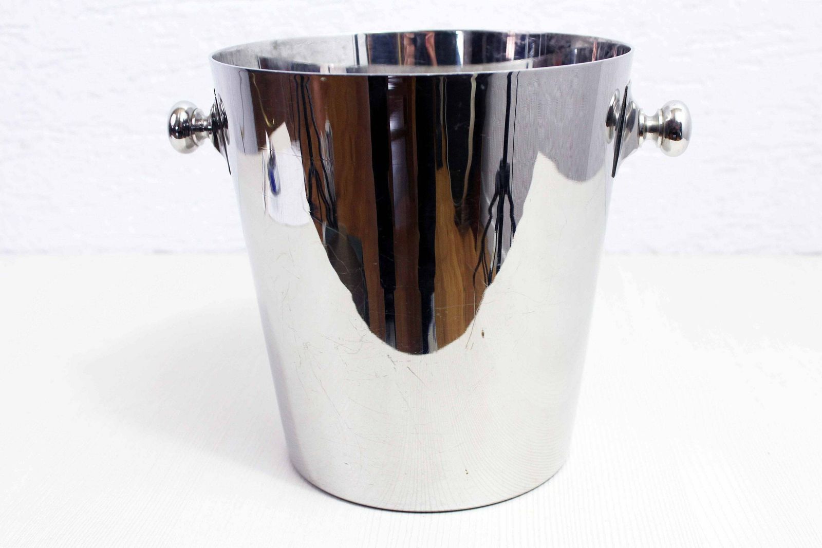 Stainless Steel Champagne Bucket Bouillet Boudelle Lyon 1980 photo for sale