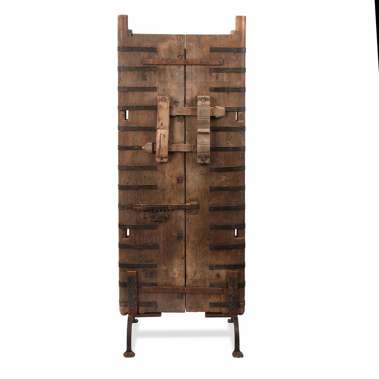 Home Fixtures Antique Indian Carved Yali Door, 19th Century photo