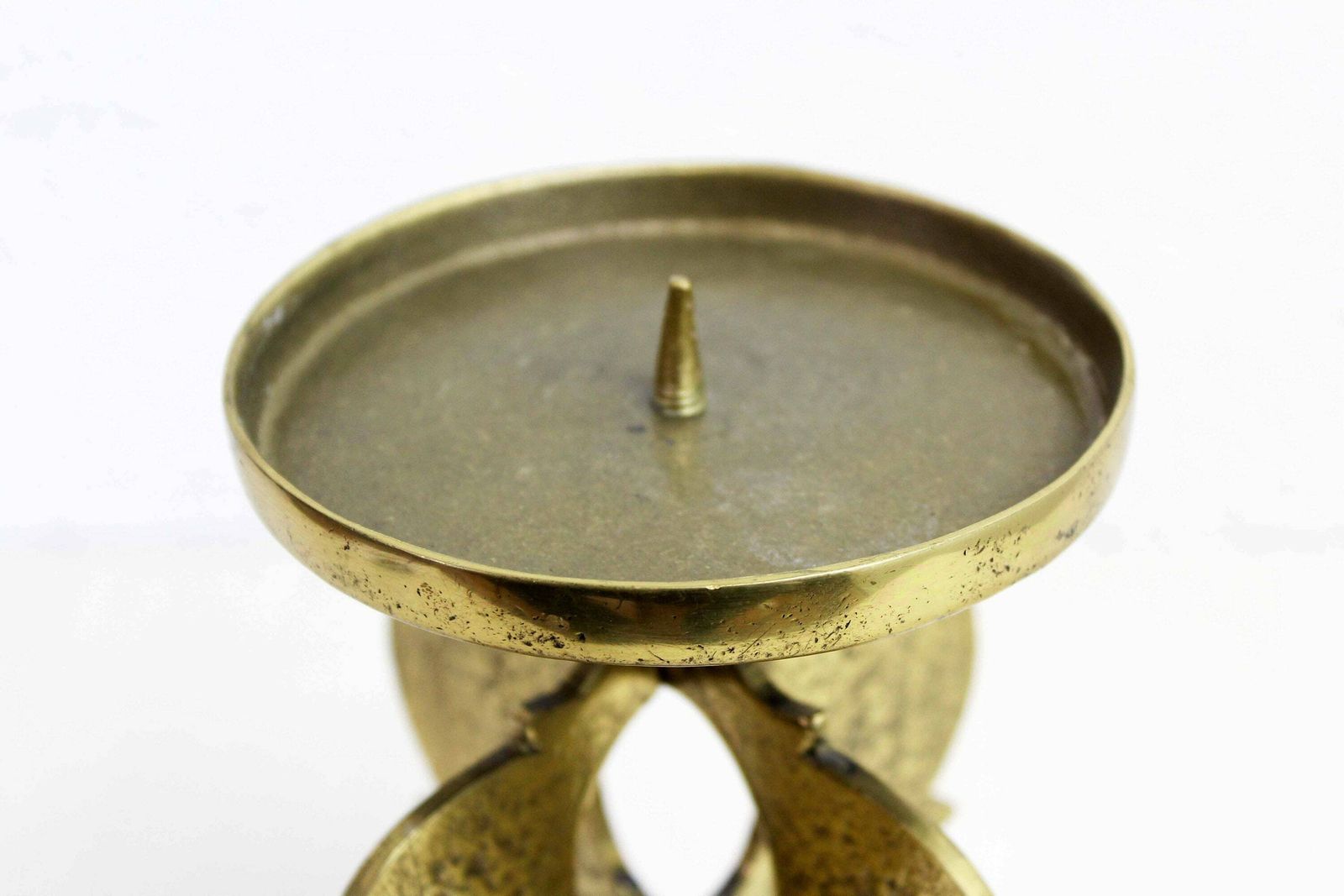 Italian Brutalist Bronze Candlestick By Guiseppe Gallo 1960 photo buy