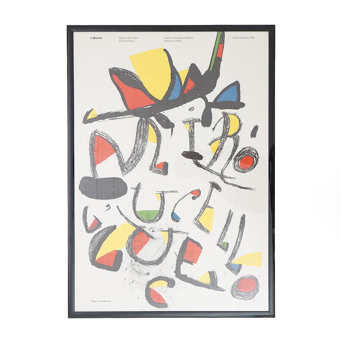 Poster “L’uccello Luce” By Joan Mirò For The Venice Biennale, 1981 photo furniture