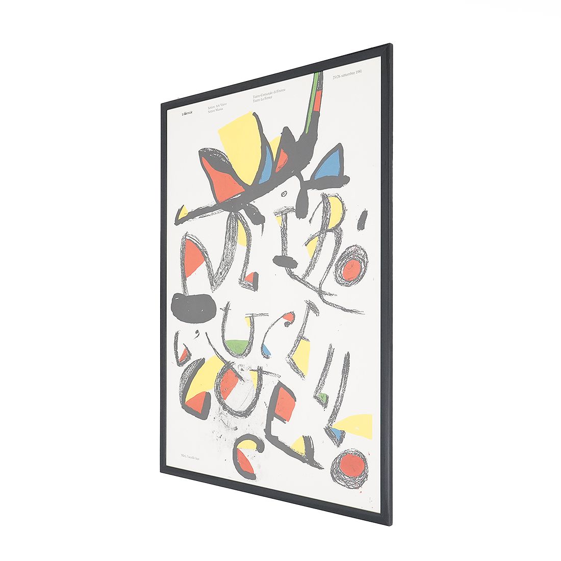 Poster “L’uccello Luce” By Joan Mirò For The Venice Biennale, 1981 photo for sale