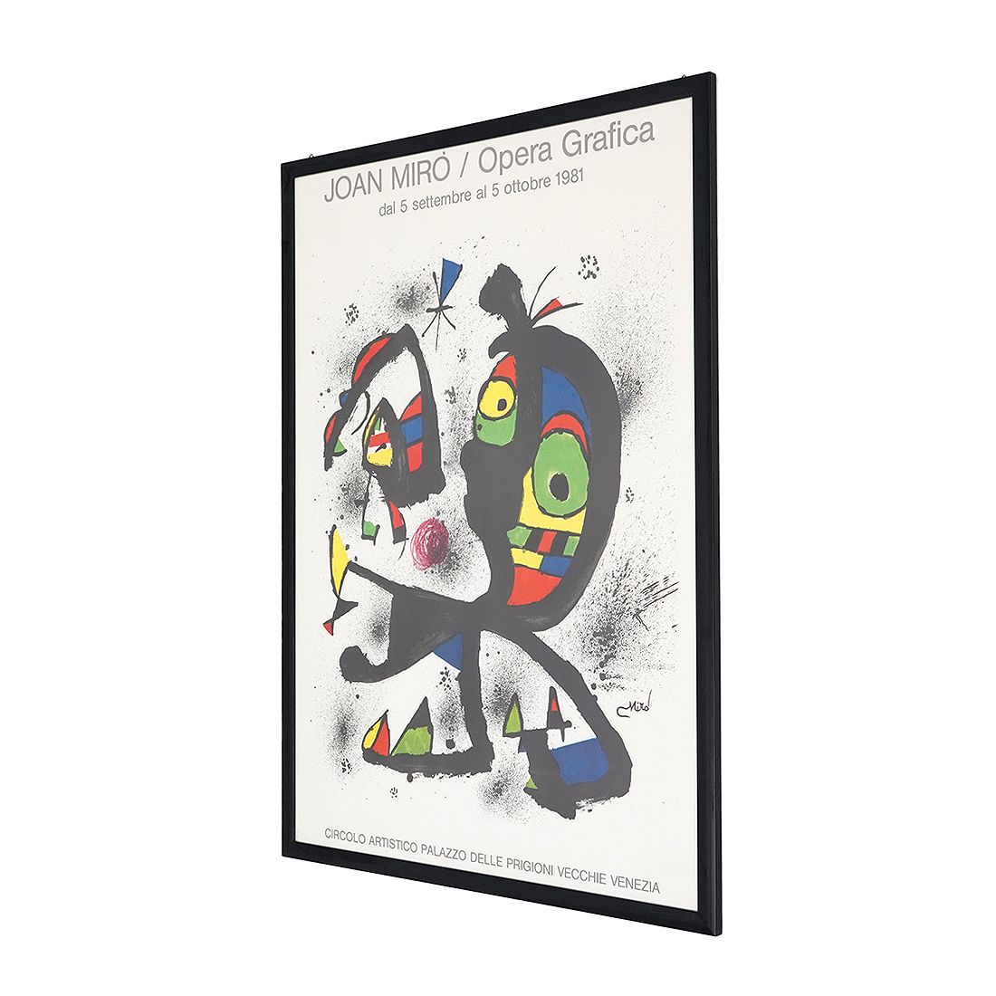 Poster By Joan Miro For The Opera Grafica Exhibition In Venice In 1981 photo for sale