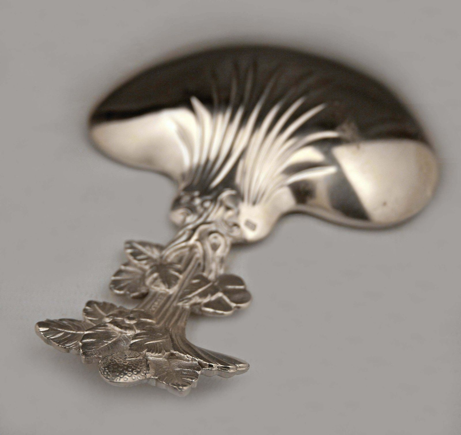 Art Nouveau French Silverplate Sommelier Wine Tester Christofle's 'Paiva Strawberry Spoon' photo buy