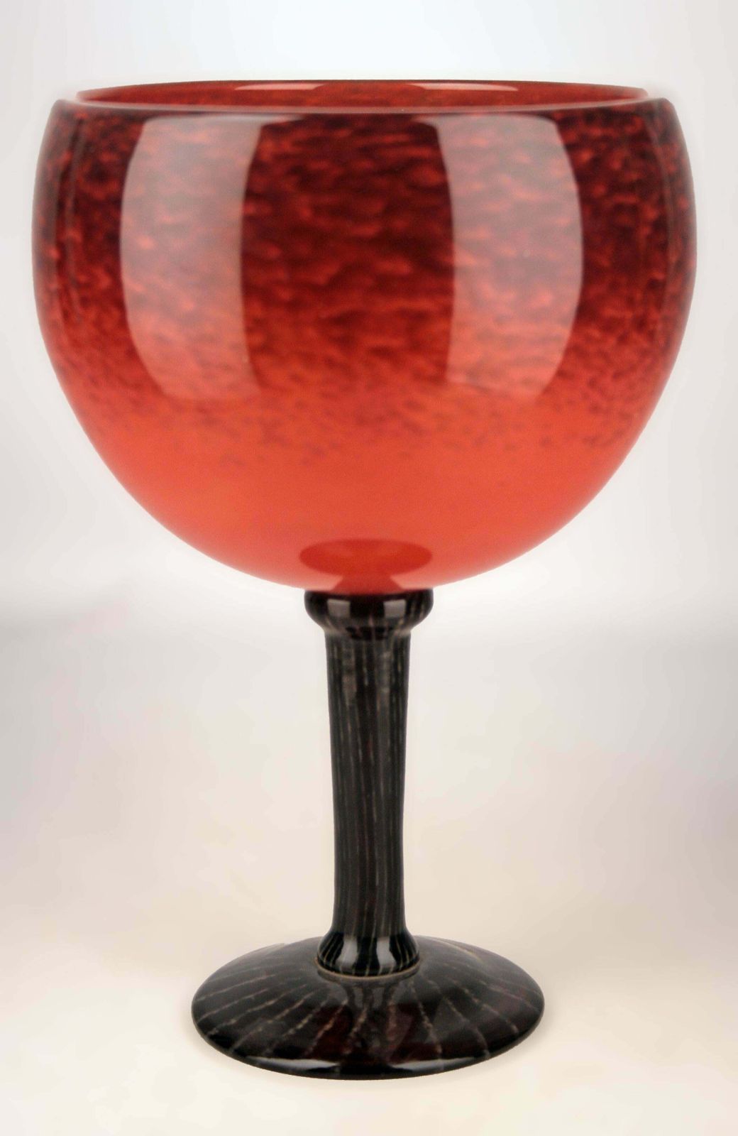 Early 20th Century Art Déco French Art Glass Footed Vase By German Artist Charles Schneider photo furniture