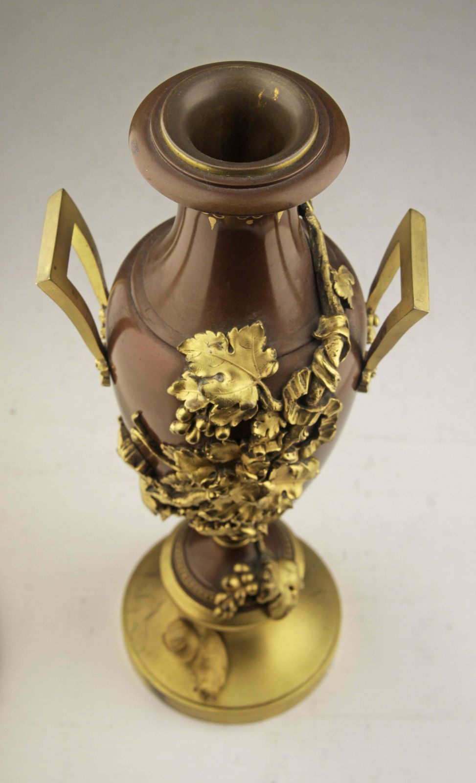 photo furniture Pair Of 19th Century/2nd Empire Bronze Decorative Amphorae By Ferdinand Barbedienne