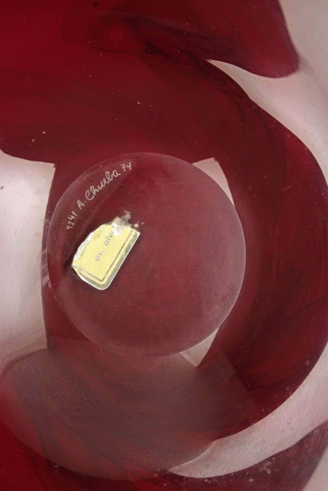 Mid 20th Century Modern Large Decorative Glass Plate With Iron Base By Argentine Designer Alberto Churba photo 3375.0