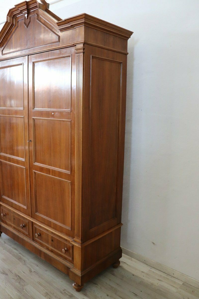 photo for sale Antique Veneer Walnut Wardrobe, Late 19th Century