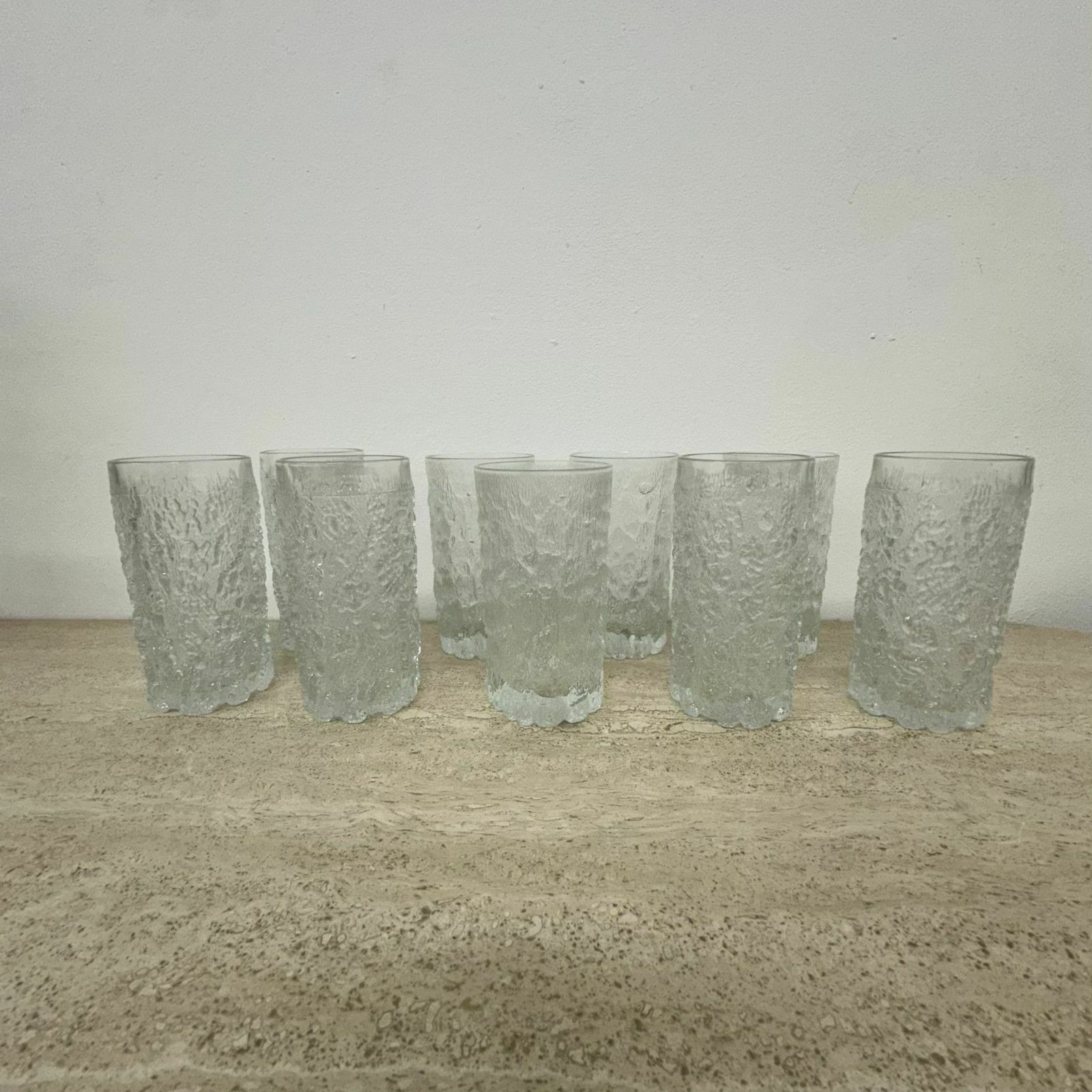 Set Van 9 Barkglas Drinkglazen Van Goebel Charlottenhutte, Jaren 1970, Duitsland photo furniture
