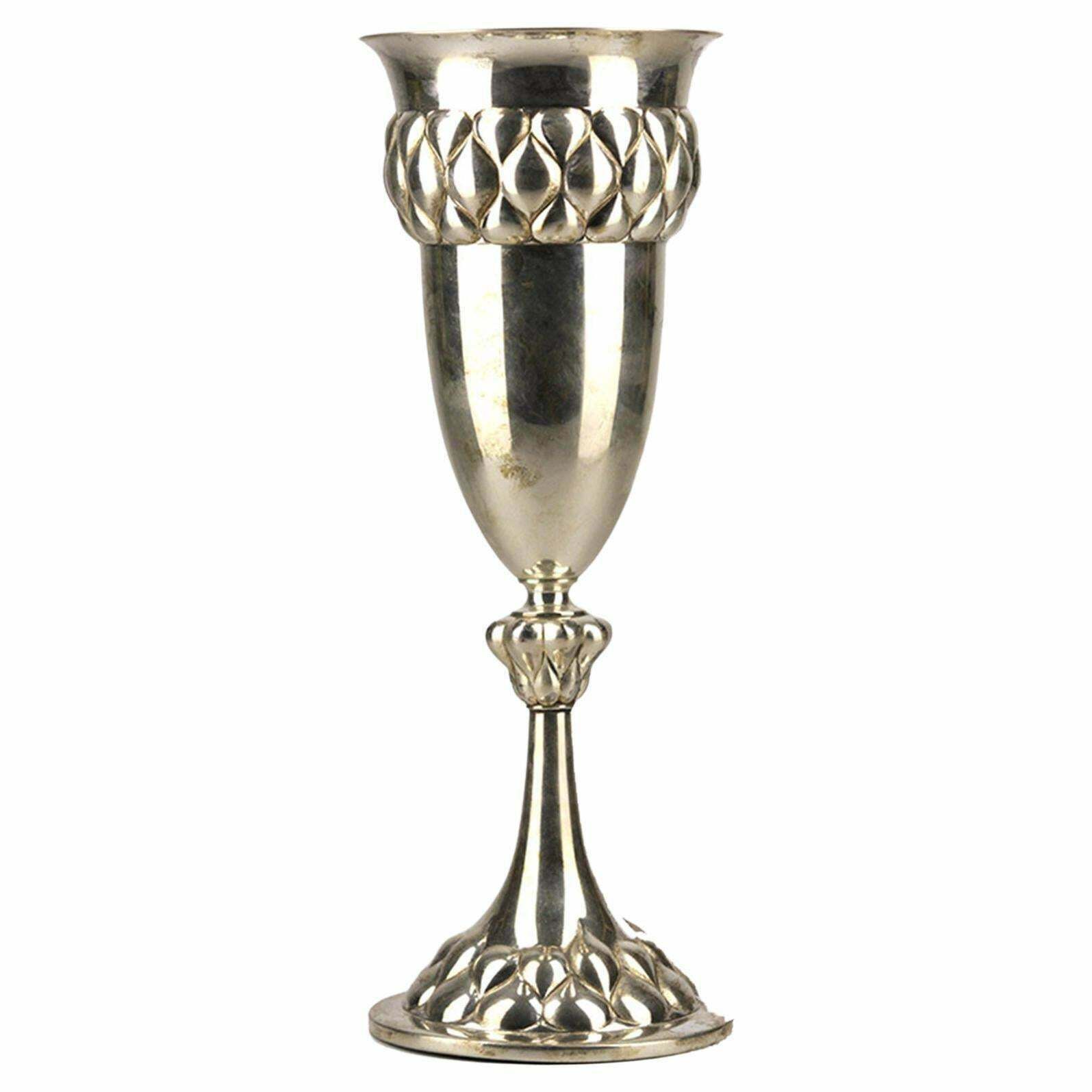Jugendstil/Art Nouveau Silver Plated Chalice Shaped Presentation Trophy Vase By German Company Württembergische Metallwarenfabrik (Wmf)