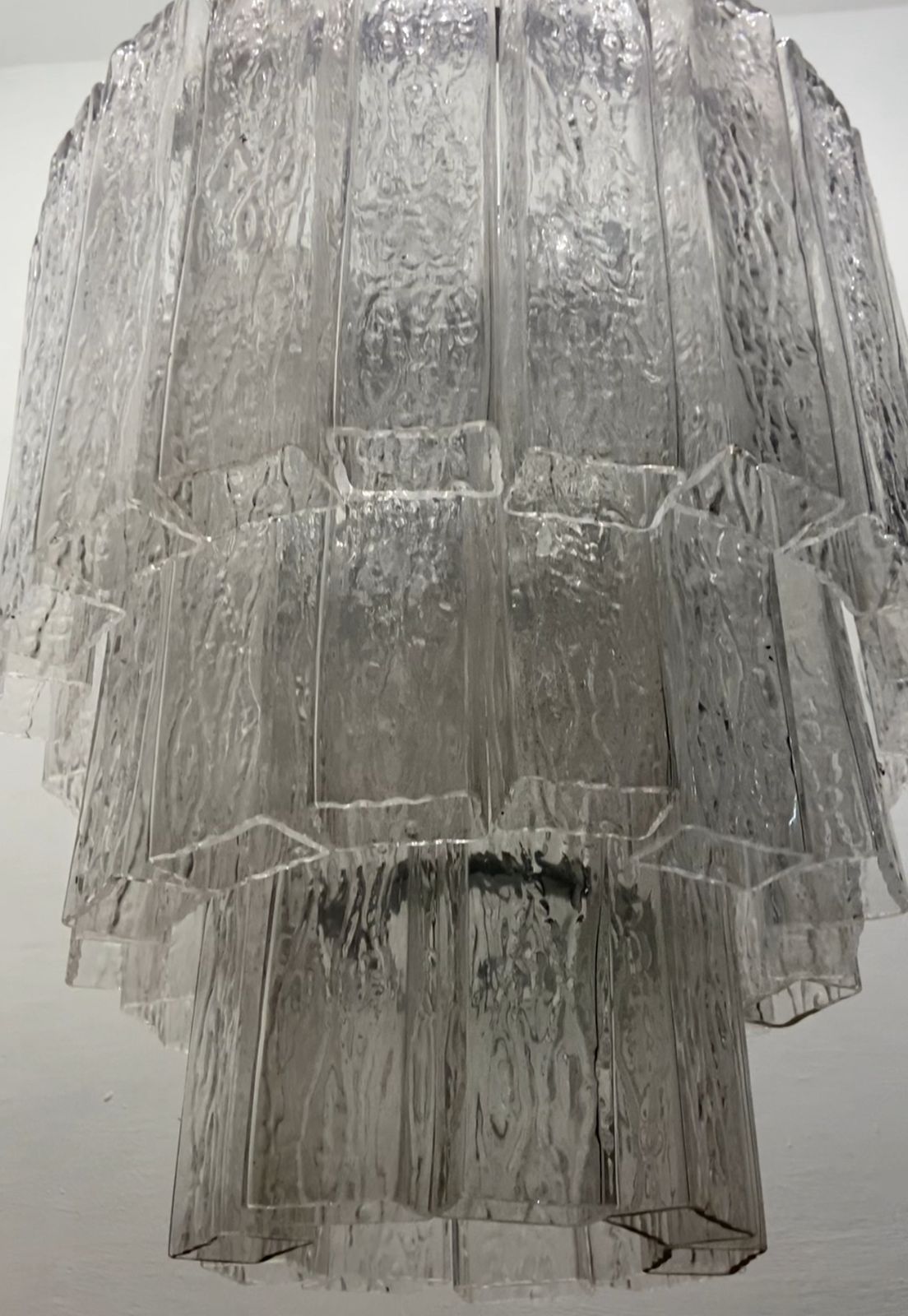 Large Murano Glass Tube Chandelier By Zonca photo for sale
