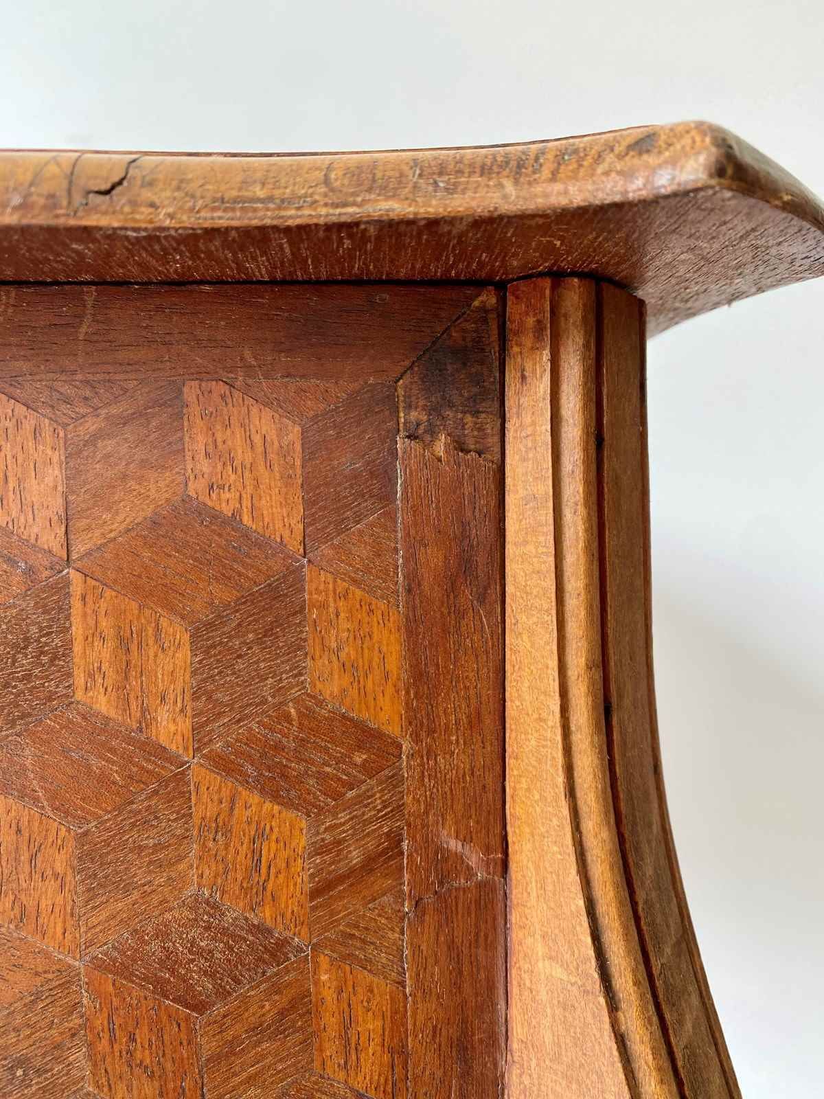 photo furniture Antique French Geometric Vanity Side Table