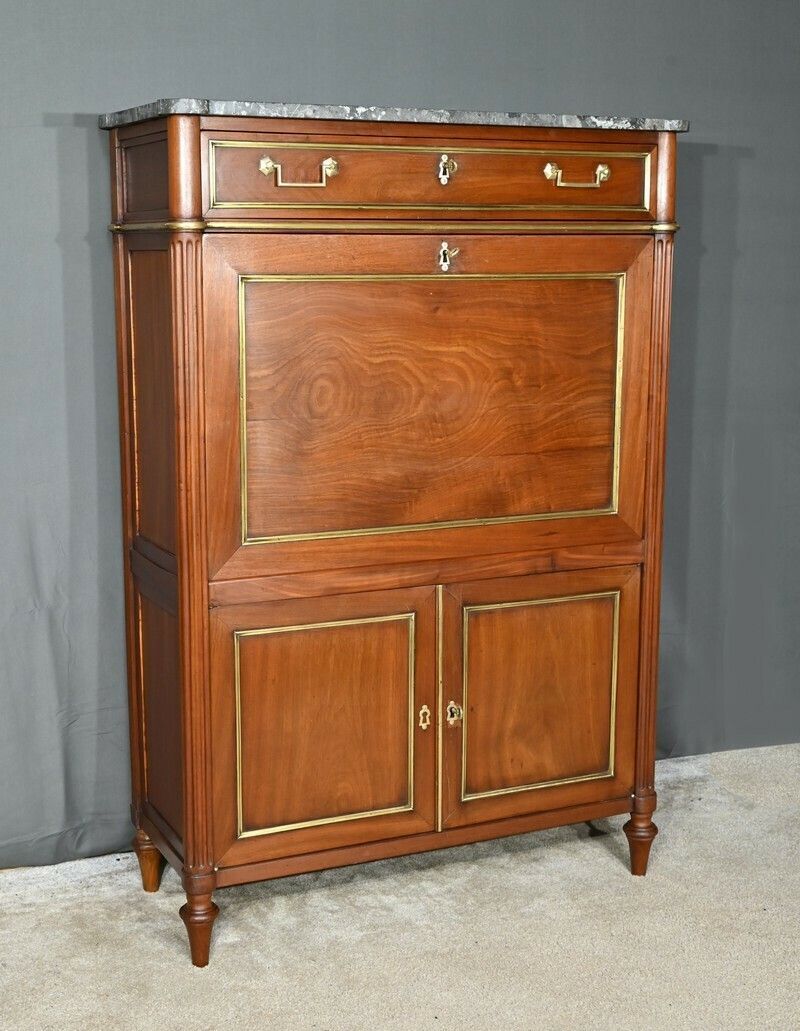 Mahogany Secretary, Louis XVI Period – Late 18th Century