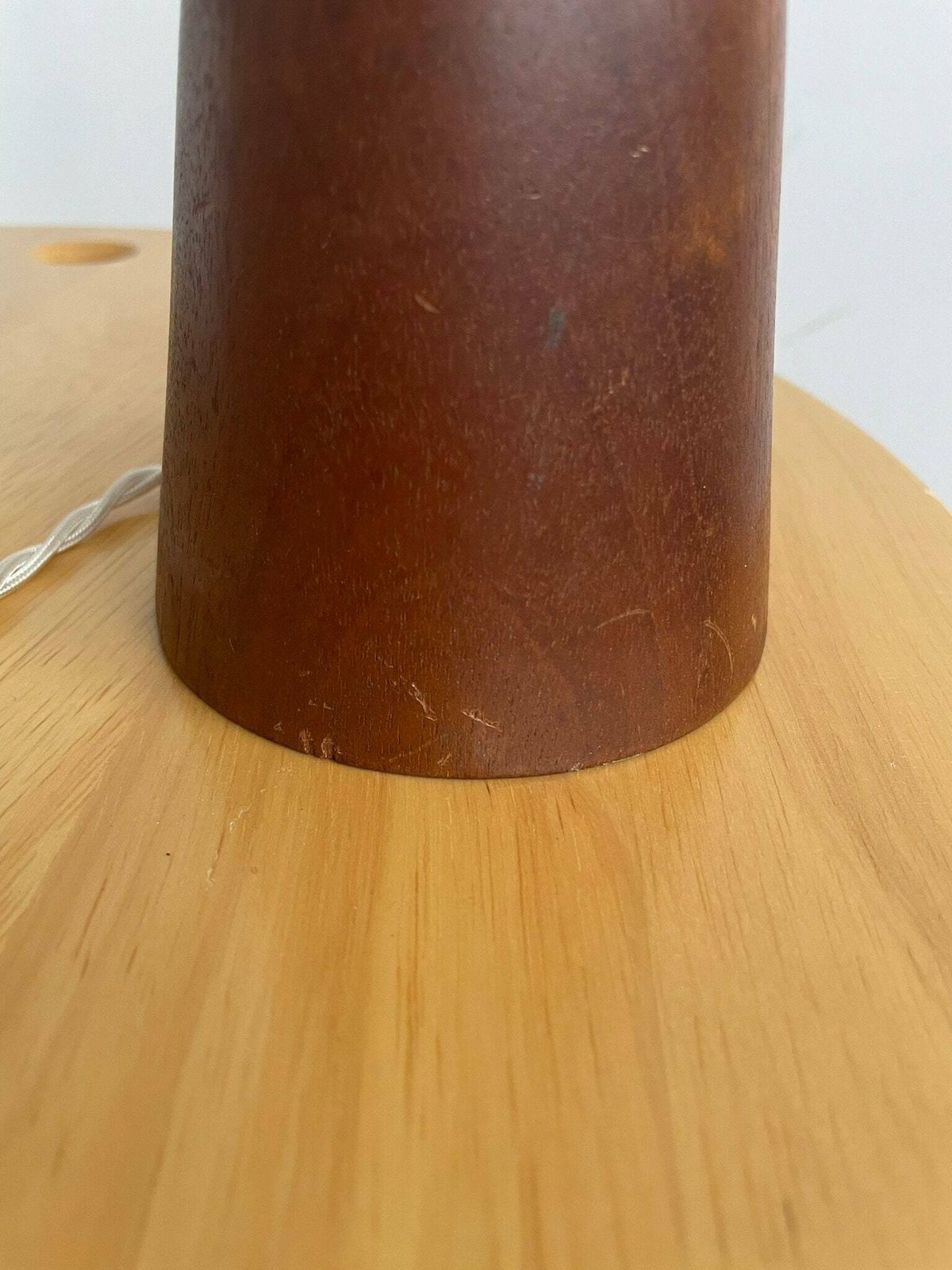 Tall Danish Teak Side Lamp In A Cone Shape 1960s 70s Mid Century photo buy