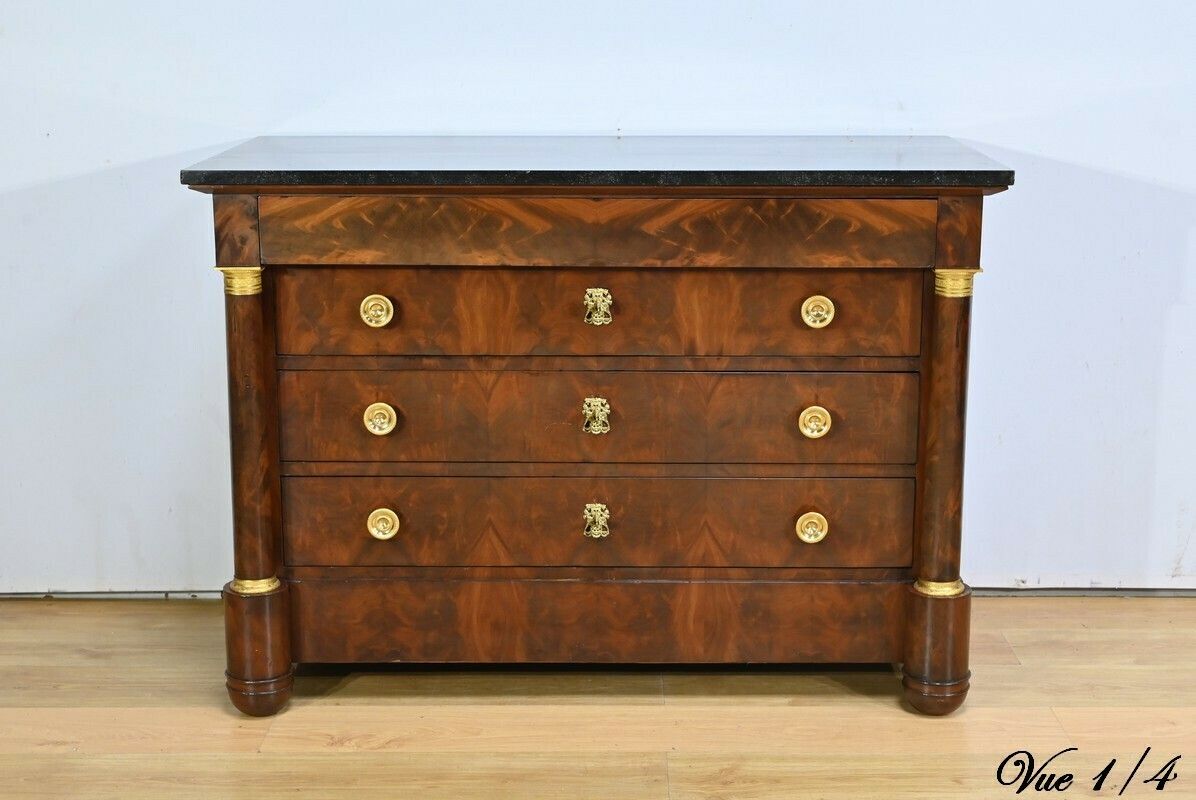 Mahogany Chest Of Drawers, Empire Period – Early 19th Century photo vintage