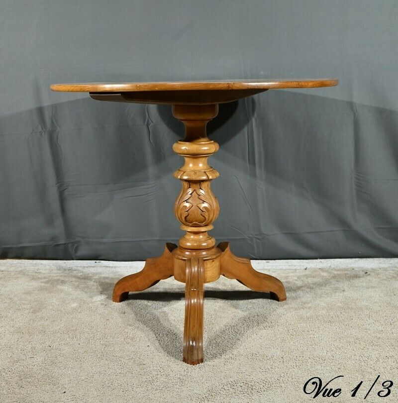1367.0 Cherry Wood Pedestal Table, Louis Philippe Period – 2nd Part 19th Century photo