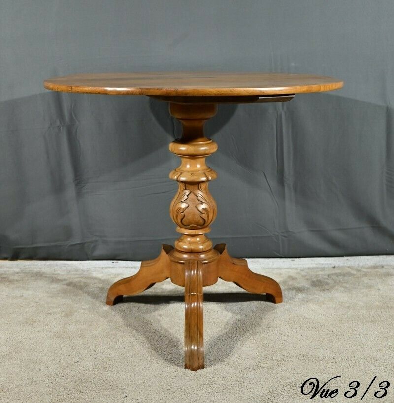 photo buy Cherry Wood Pedestal Table, Louis Philippe Period – 2nd Part 19th Century