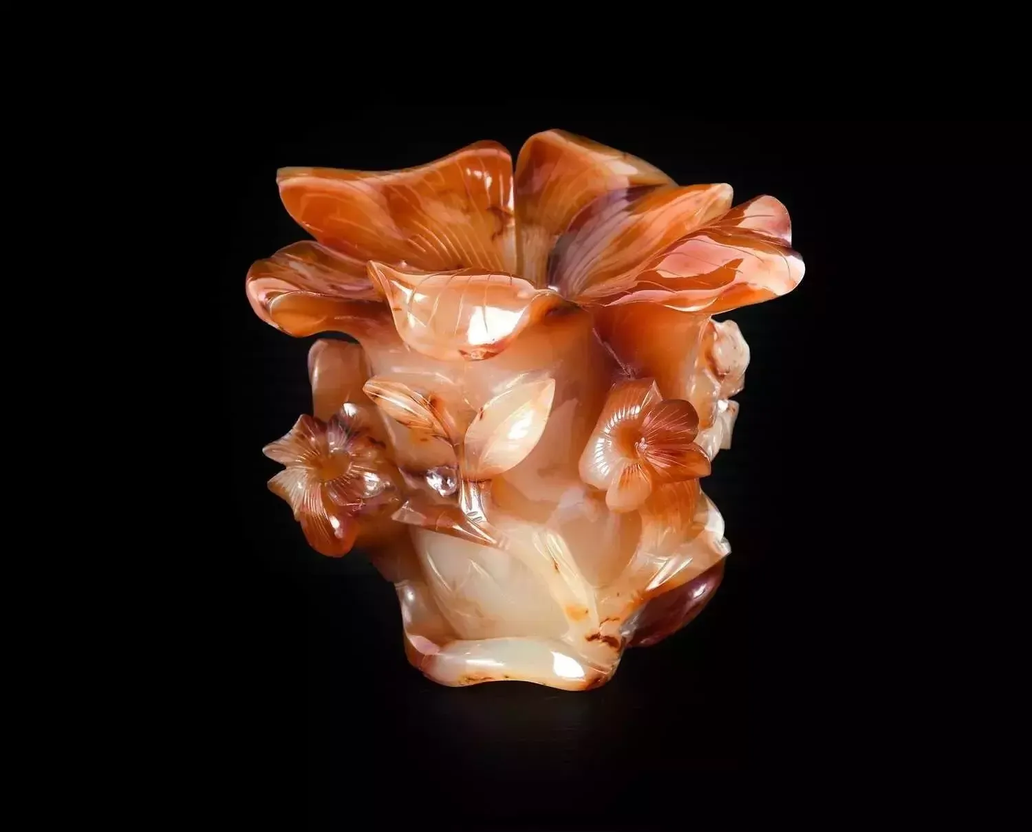 Antique Chinese Carnelian Agate Vase Qing Dynasty photo furniture