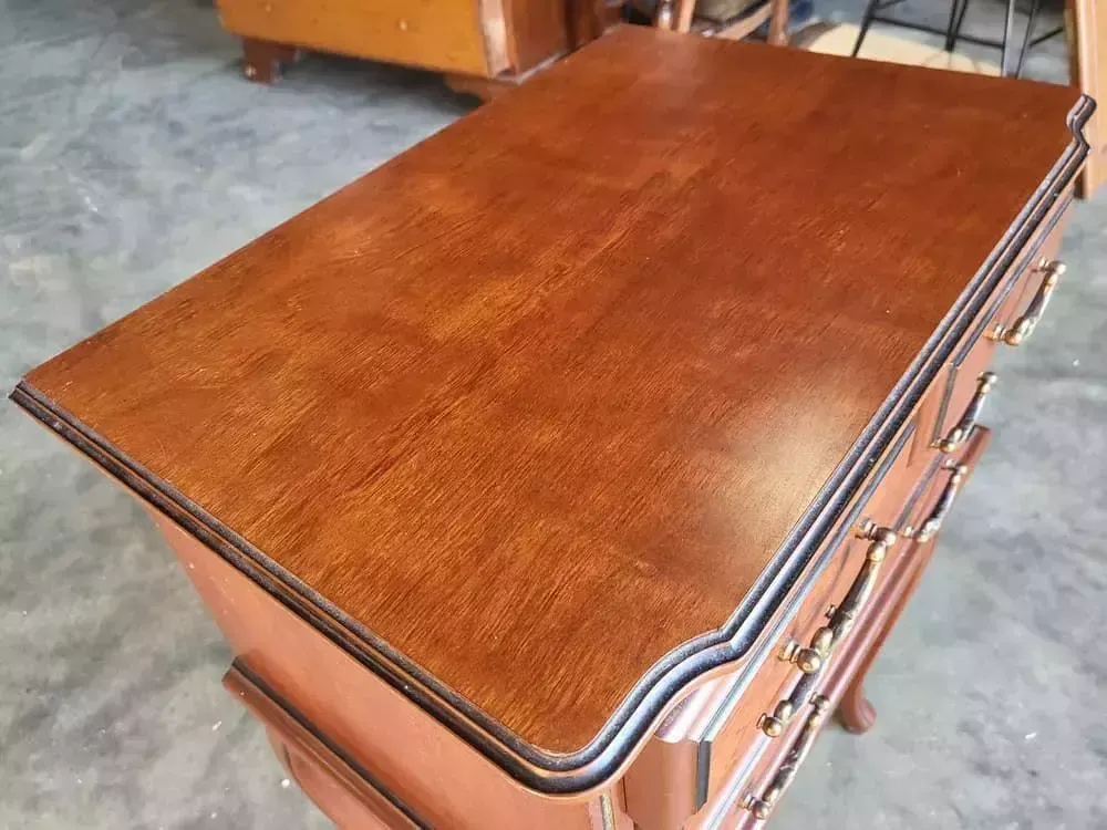Antique Repro Small Side Table Cutlery Collectors 2 Over 2 Drawers photo vinterior