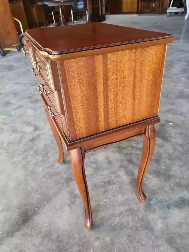 Antique Repro Small Side Table Cutlery Collectors 2 Over 2 Drawers photo buy