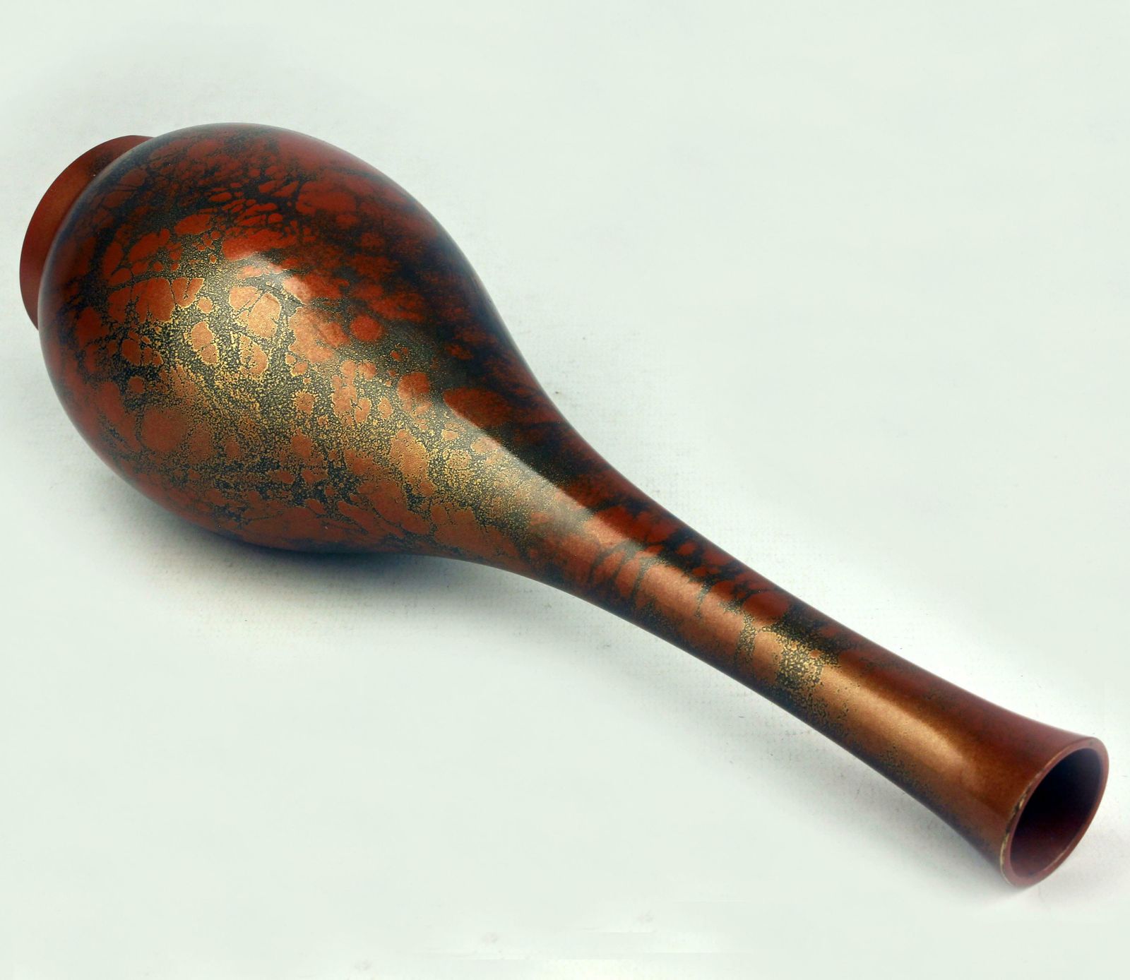 20th Century/Shōwa Period Murashido Patinated And Polished Bronze Japanese Vase photo for sale