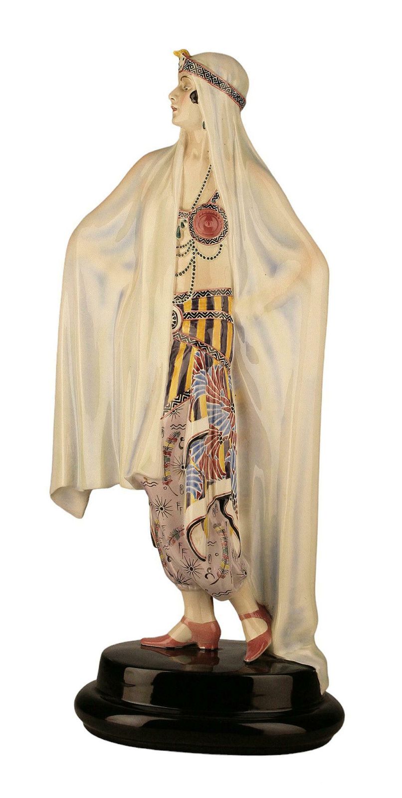Art Déco Odalisque Ceramic Sculpture 'Aida' Designed By Josef Lorenzl For Goldscheider Manufactory In Vienna, Austria photo buy
