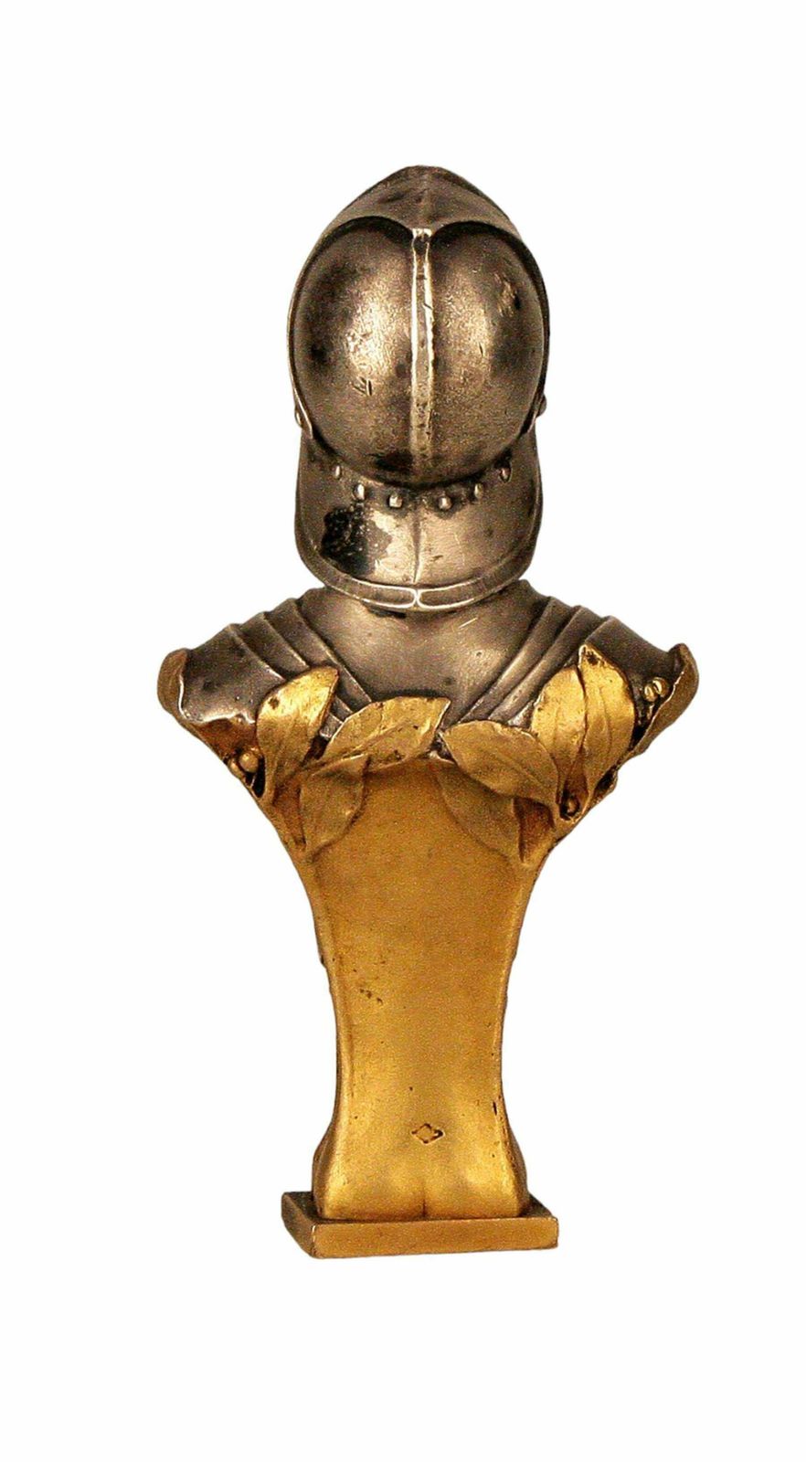 Late 19th Century French Bronze Bust Seal Of Jeanne D´Arc Wearing Armor By Edmond Henri Becker photo 1375.0