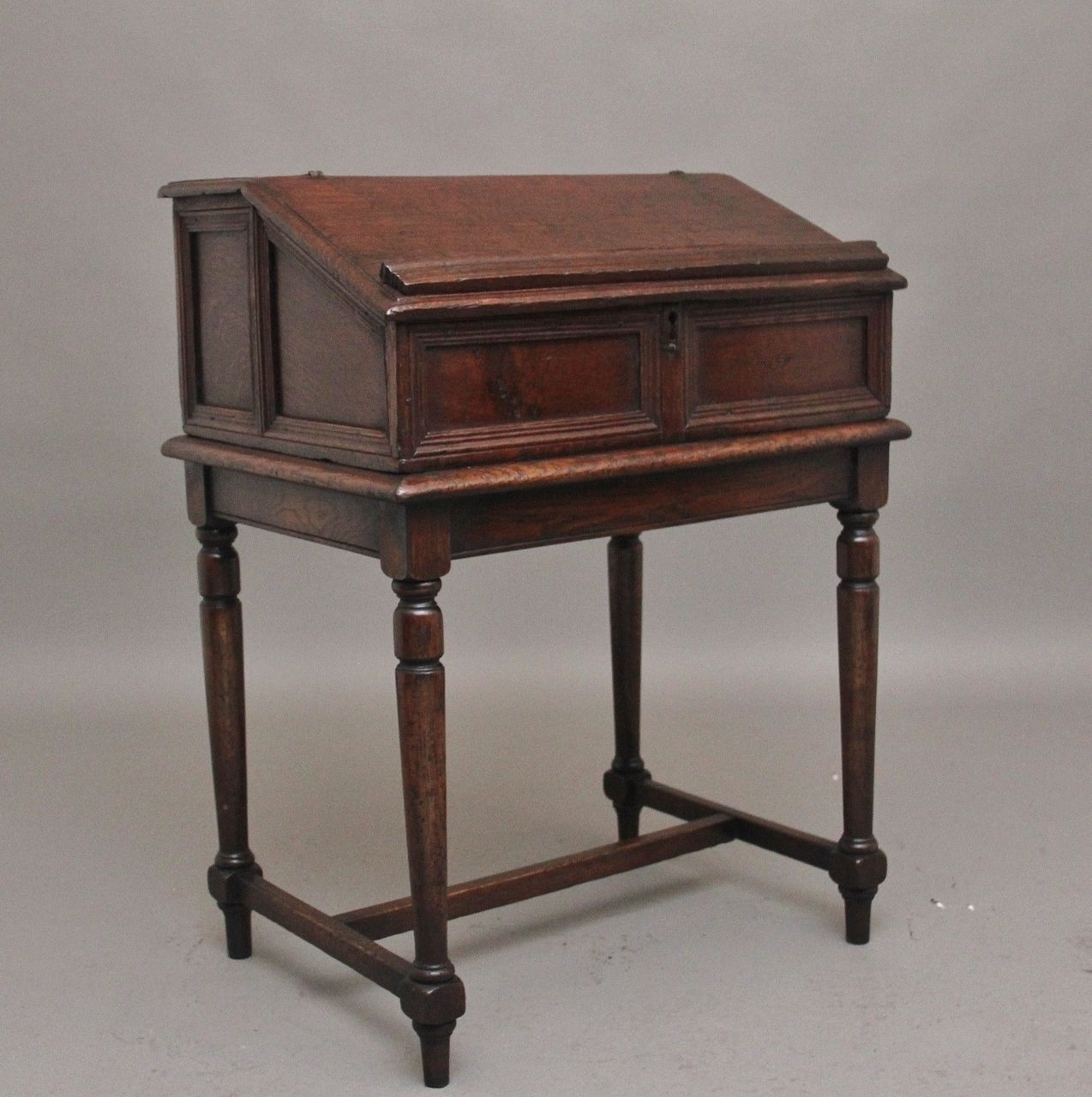 18th Century Oak Desk On Later Stand