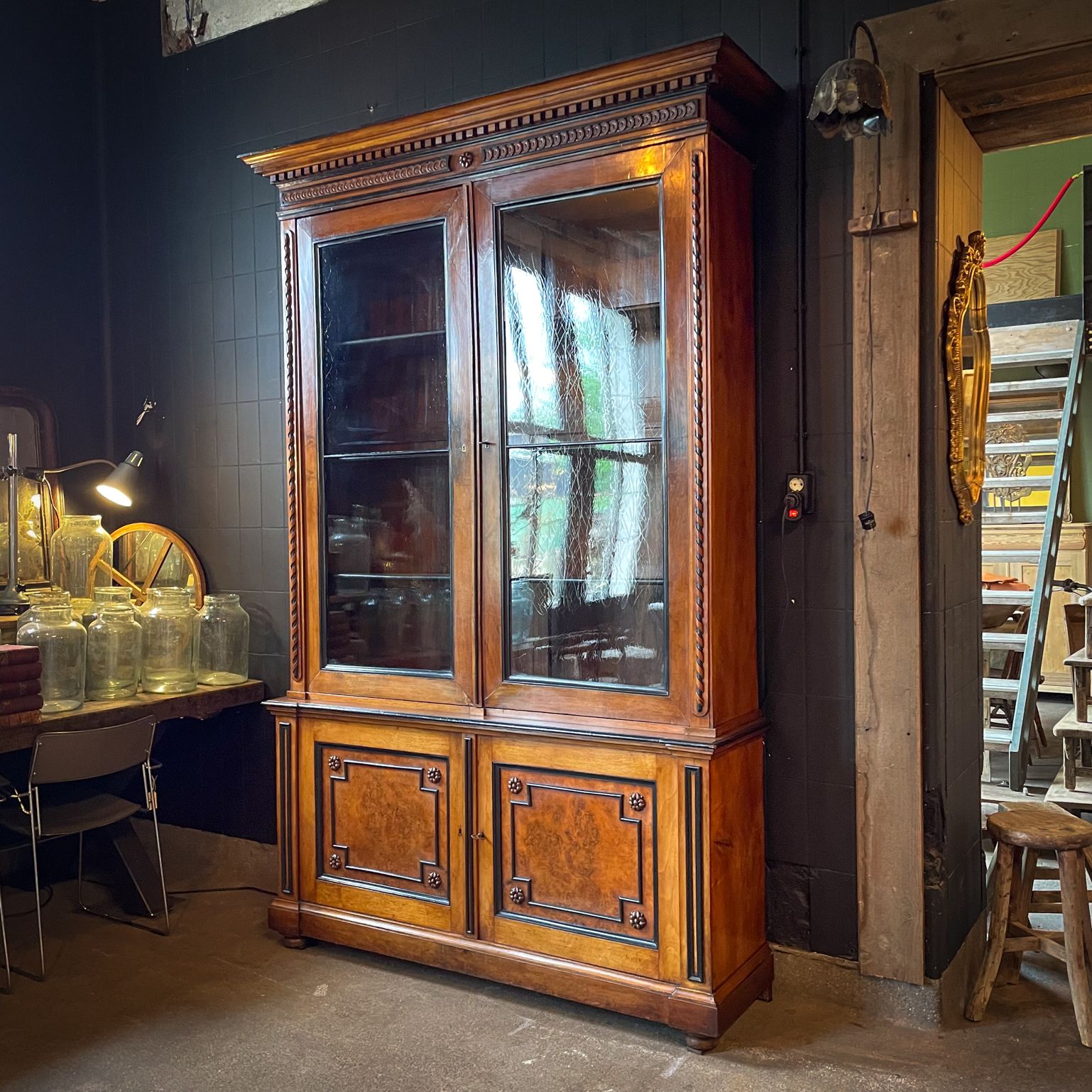 Antique Men's Room Bookcase – Belgium 1880 photo furniture