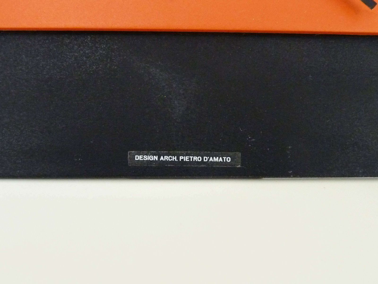 Postmodern Black Table Clock By Shiseido Japan, Memphis 1980s photo furniture