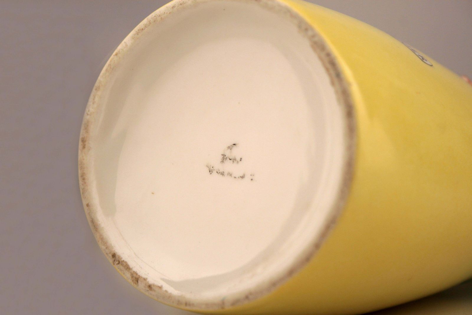 photo for sale Robj Like Art Déco French Glazed And Painted Porcelain Bottle With Cork Stopper