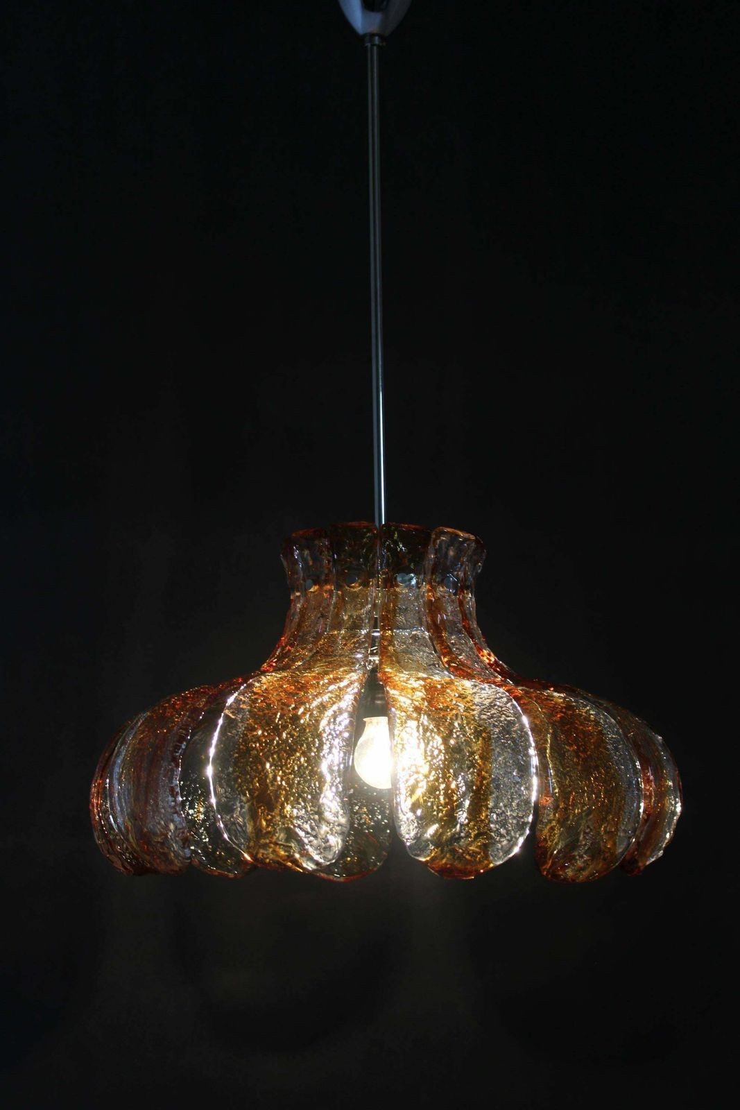 photo for sale 1970s Large Murano Glass Chandelier By Carlo Nason For Mazzega, Italy