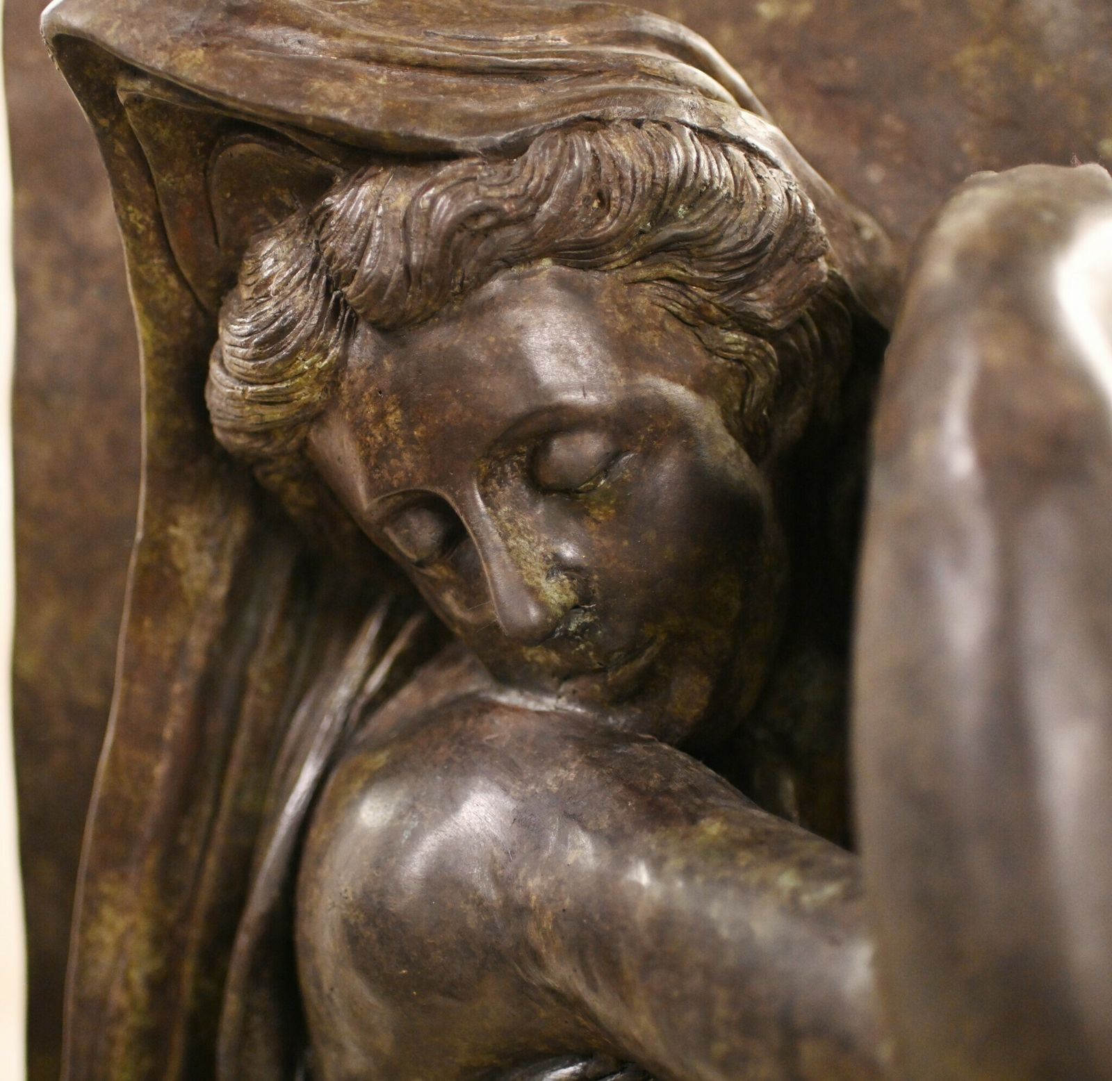 photo vinterior Pair Xl Bronze Fountains   Italian Maiden Statues Garden Plaques